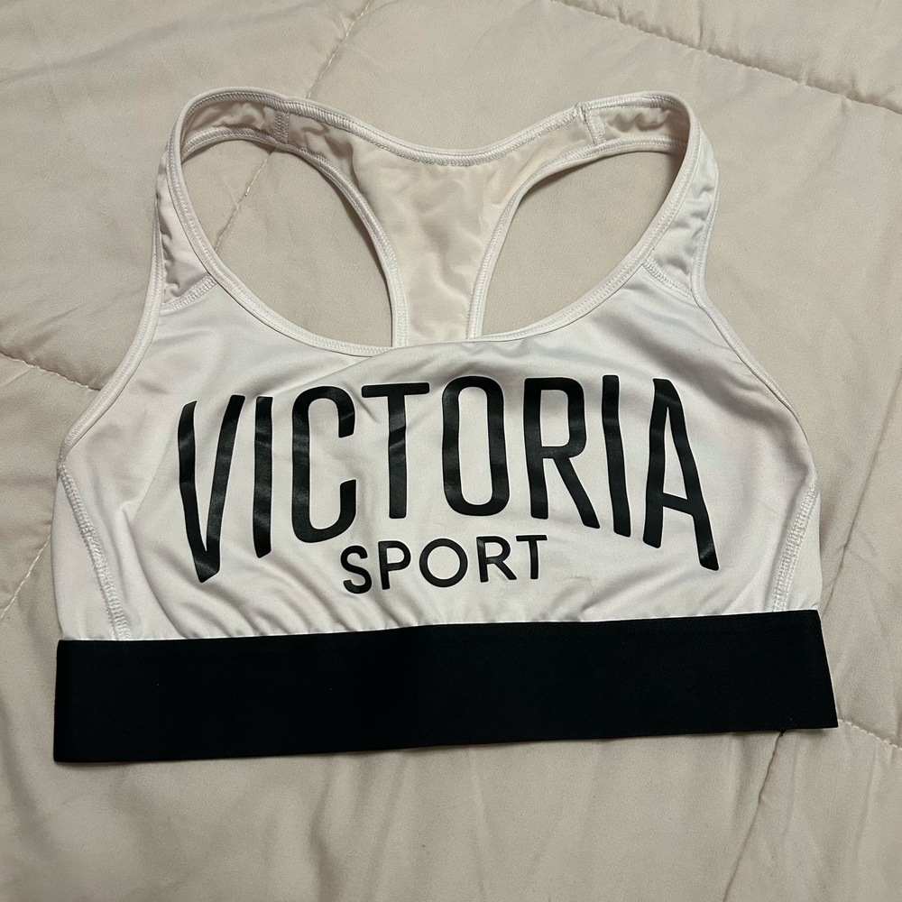 Victoria Secrer White and Black Sports Bra